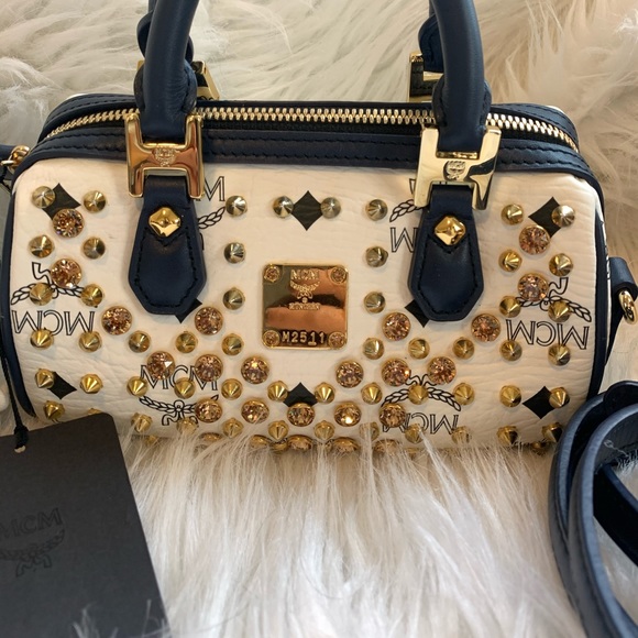 RARE MCM Swarovzki 2 way boston - Nano - Picture 2 of 16